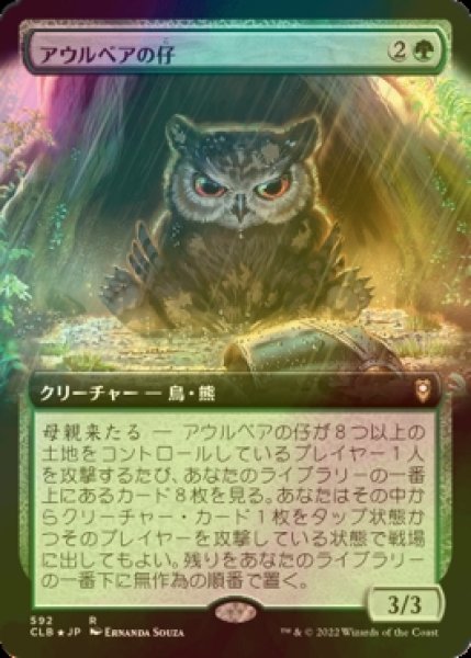 画像1: [FOIL] アウルベアの仔 /Owlbear Cub (拡張アート版) 【日本語版】 [CLB-緑R] (1)