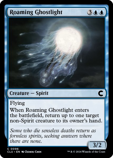 画像1: うろつく光霊/Roaming Ghostlight 【英語版】 [CLU-青C] (1)