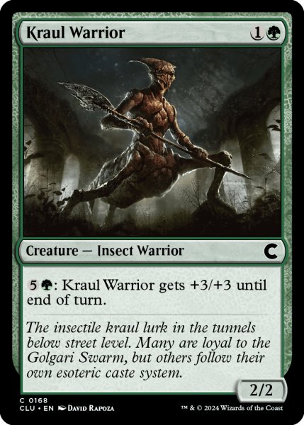 画像1: クロールの戦士/Kraul Warrior 【英語版】 [CLU-緑C] (1)