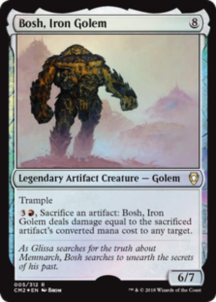 画像1: [FOIL] 鉄のゴーレム、ボッシュ/Bosh, Iron Golem 【英語版】 [CM2-灰R] (1)