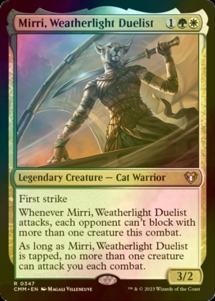 画像1: [FOIL] ウェザーライトの決闘者、ミリー/Mirri, Weatherlight Duelist 【英語版】 [CMM-金R] (1)