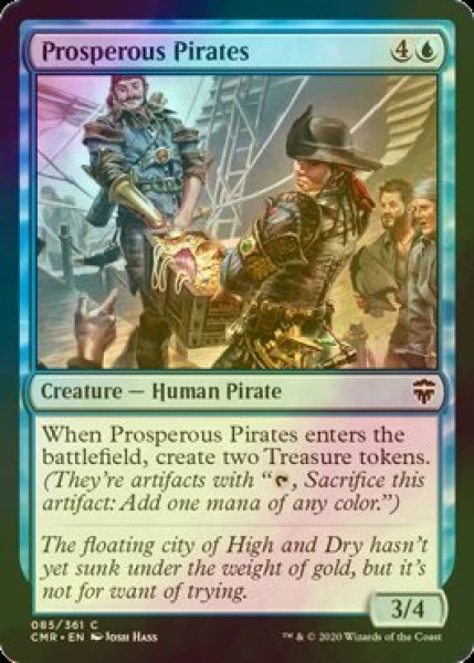 画像1: [FOIL] 裕福な海賊/Prosperous Pirates 【英語版】 [CMR-青C] (1)