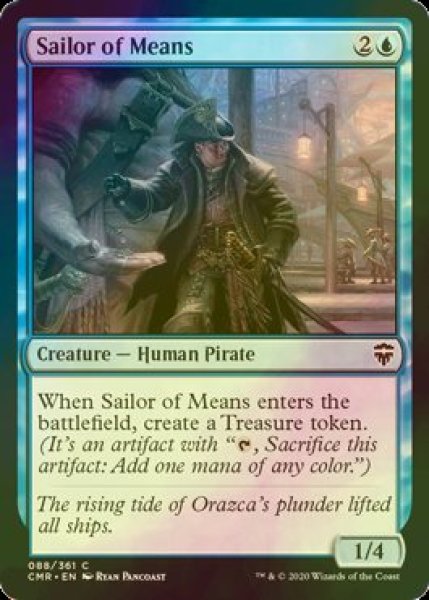 画像1: [FOIL] 財力ある船乗り/Sailor of Means 【英語版】 [CMR-青C] (1)
