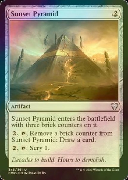 画像1: [FOIL] 黄昏のピラミッド/Sunset Pyramid 【英語版】 [CMR-灰U] (1)