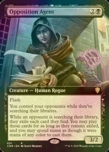 画像1: 敵対工作員/Opposition Agent  (CMR/黒R/英/拡張アート版foil/NM) ※詳細要確認 (1)