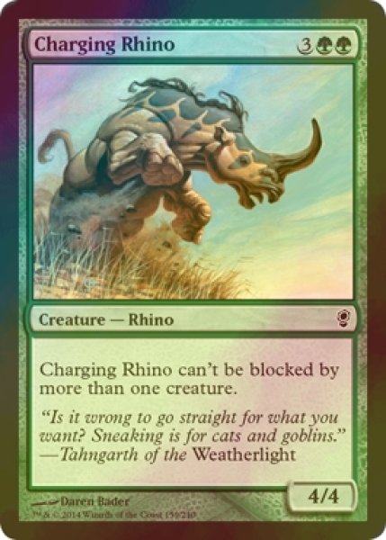 画像1: [FOIL] 突進するサイ/Charging Rhino 【英語版】 [CNS-緑C] (1)