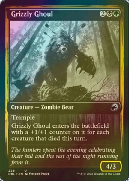 画像1: [FOIL] 灰色熊のグール/Grizzly Ghoul 【英語版】 [DBL-金U] (1)