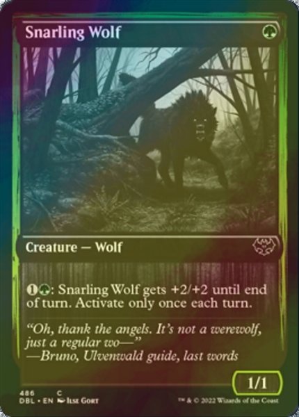 画像1: [FOIL] うなる狼/Snarling Wolf No.486 【英語版】 [DBL-緑C] (1)