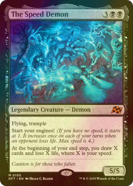 画像1: [FOIL] スピードデーモン/The Speed Demon 【英語版】 [DFT-黒MR] (1)