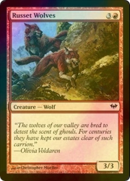 画像1: [FOIL] 茜の狼/Russet Wolves 【英語版】 [DKA-赤C] (1)