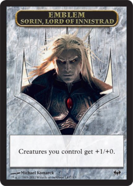 画像1: 紋章 イニストラードの君主、ソリン/EMBLEM SORIN, LORD OF INNISTRAD 【英語版】 [DKA-トークン］ (1)