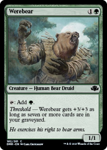 画像1: 熊人間/Werebear 【英語版】 [DMR-緑C] (1)