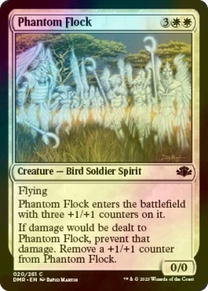 画像1: [FOIL] 幻影の群れ/Phantom Flock 【英語版】 [DMR-白C] (1)