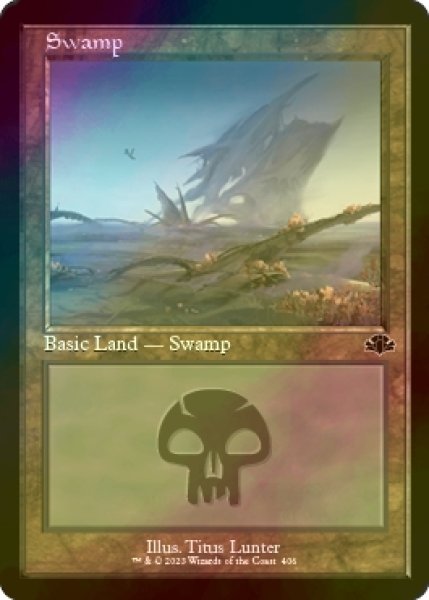 画像1: [FOIL] 沼/Swamp No.406 (旧枠) 【英語版】 [DMR-土地C] (1)