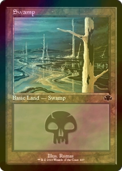 画像1: [FOIL] 沼/Swamp No.407 (旧枠) 【英語版】 [DMR-土地C] (1)