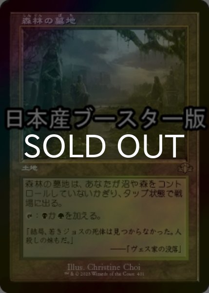 画像1: [FOIL] 森林の墓地/Woodland Cemetery ● (旧枠・日本産ブースター版) 【日本語版】 [DMR-土地R] (1)
