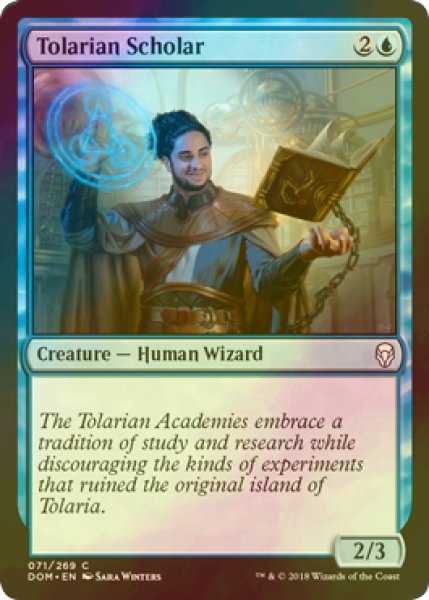 画像1: [FOIL] トレイリアの学者/Tolarian Scholar 【英語版】 [DOM-青C] (1)