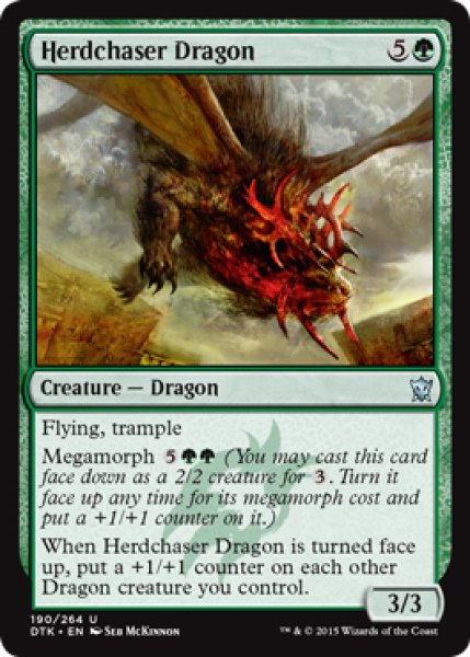画像1: 群追いドラゴン/Herdchaser Dragon 【英語版】 [DTK-緑U] (1)