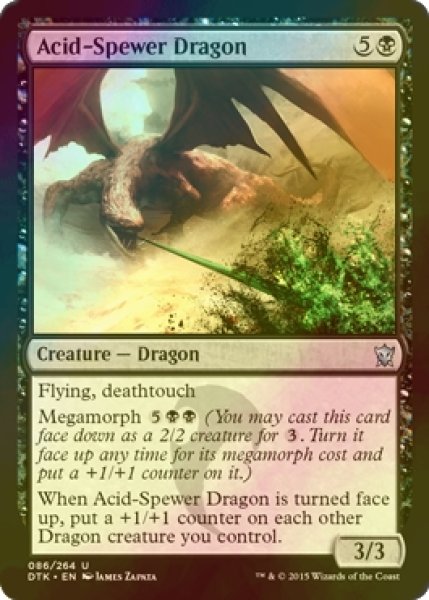 画像1: [FOIL] 吐酸ドラゴン/Acid-Spewer Dragon 【英語版】 [DTK-黒U] (1)