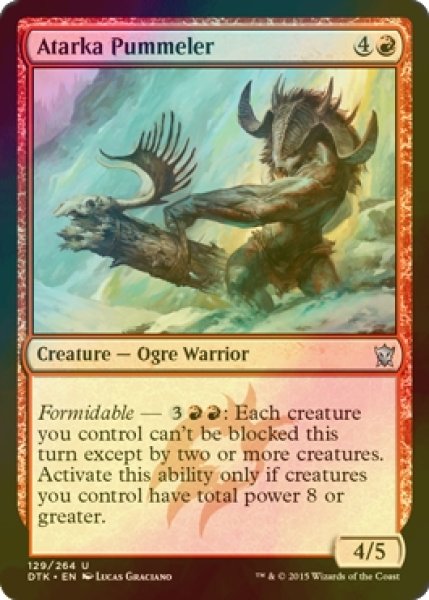 画像1: [FOIL] アタルカの打撃手/Atarka Pummeler 【英語版】 [DTK-赤U] (1)
