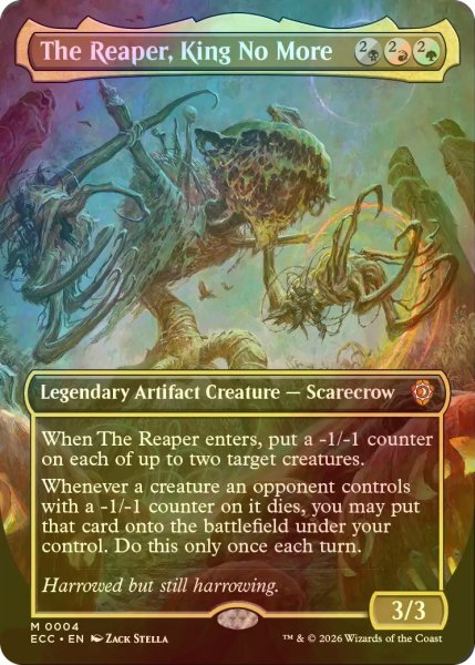 画像1: [FOIL] 失われた王座、刈り取り屋/The Reaper, King No More (全面アート版) 【英語版】 [ECC-金MR] (1)