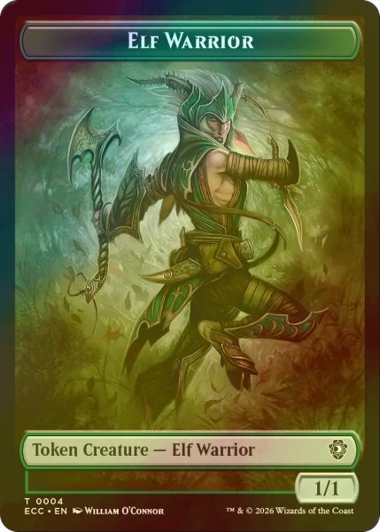 画像1: [FOIL] エルフ・戦士/ELF WARRIOR & 植物/PLANT 【英語版】 [ECC-トークン] (1)