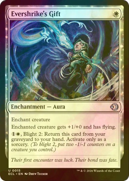 画像1: [FOIL] 永久モズの贈り物/Evershrike's Gift 【英語版】 [ECL-白U] (1)