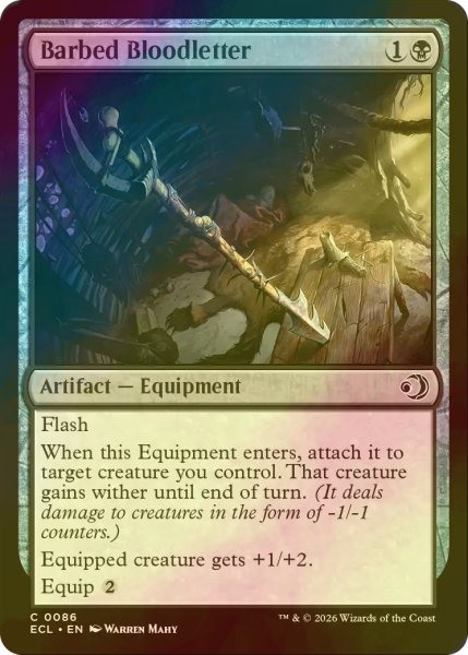 画像1: [FOIL] 逆刺の瀉血器/Barbed Bloodletter 【英語版】 [ECL-黒C] (1)