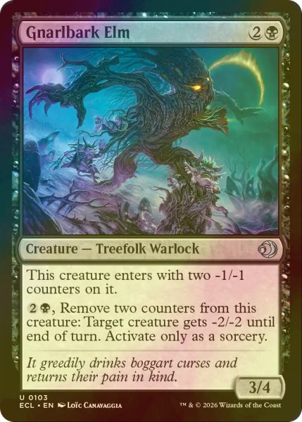 画像1: [FOIL] 節くれ皮の楡/Gnarlbark Elm 【英語版】 [ECL-黒U] (1)