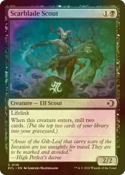 画像1: [FOIL] 傷刃の斥候/Scarblade Scout 【英語版】 [ECL-黒C] (1)