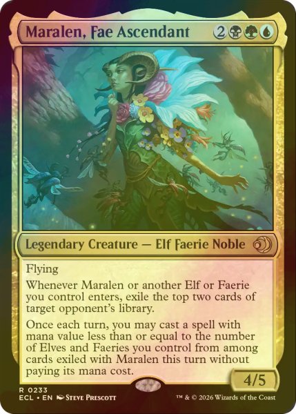 画像1: [FOIL] 上位のフェイ、マラレン/Maralen, Fae Ascendant 【英語版】 [ECL-金R] (1)