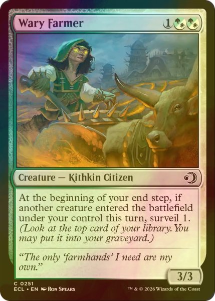 画像1: [FOIL] 用心深い農家/Wary Farmer 【英語版】 [ECL-金C] (1)