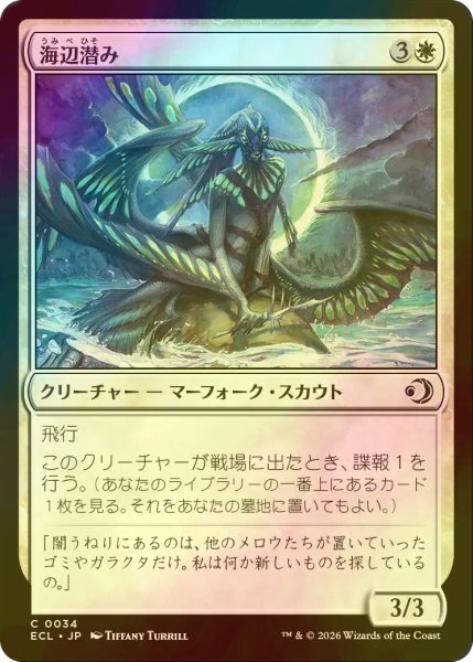 画像1: [FOIL] 海辺潜み/Shore Lurker 【日本語版】 [ECL-白C] (1)