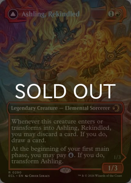 画像1: [FOIL] 再点火、アシュリング/Ashling, Rekindled (全面アート版) 【英語版】 [ECL-赤R] (1)