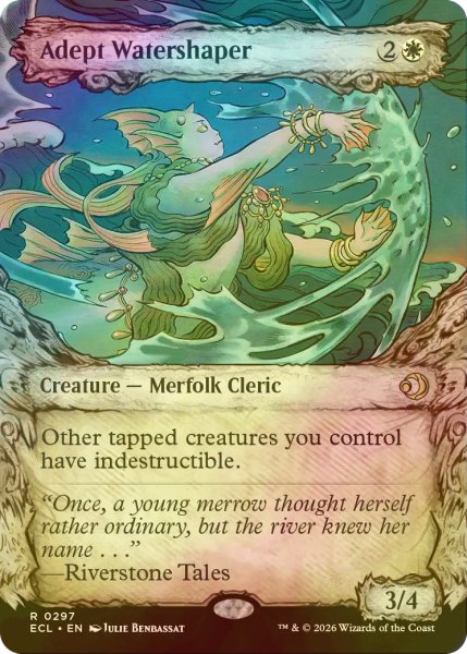 画像1: [FOIL] 熟練の整水家/Adept Watershaper (ショーケース版) 【英語版】 [ECL-白R] (1)