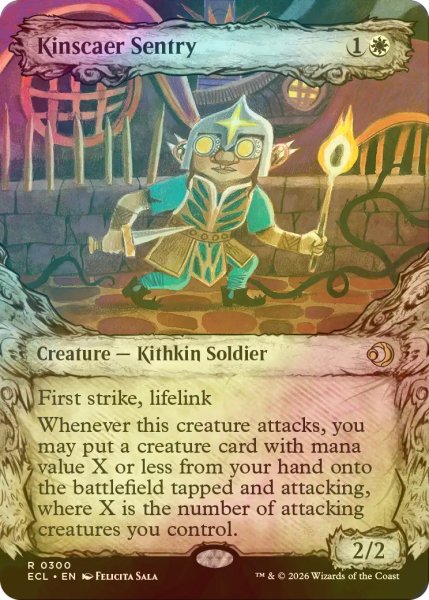 画像1: [FOIL] キンザーの歩哨/Kinscaer Sentry (ショーケース版) 【英語版】 [ECL-白R] (1)