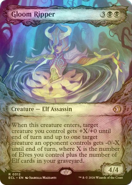 画像1: [FOIL] 憂鬱の切り裂き魔/Gloom Ripper (ショーケース版) 【英語版】 [ECL-黒R] (1)