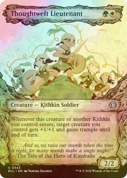 画像1: [FOIL] 思考の糸の補佐官/Thoughtweft Lieutenant (ショーケース版) 【英語版】 [ECL-金U] (1)