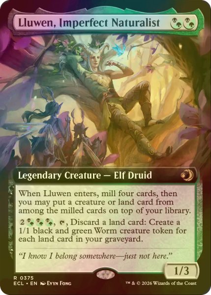 画像1: [FOIL] 不完全な自然体、ルーウェン/Lluwen, Imperfect Naturalist (拡張アート版) 【英語版】 [ECL-金R] (1)