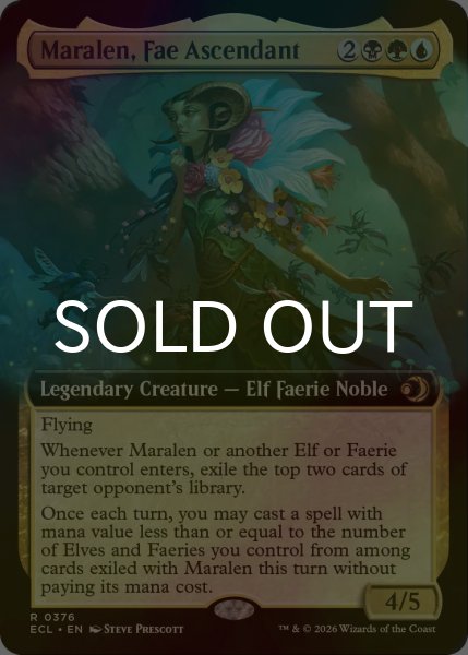 画像1: [FOIL] 上位のフェイ、マラレン/Maralen, Fae Ascendant (拡張アート版) 【英語版】 [ECL-金R] (1)