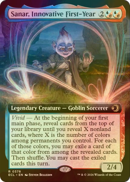 画像1: [FOIL] 創意に富んだ一年生、サナール/Sanar, Innovative First-Year (拡張アート版) 【英語版】 [ECL-金R] (1)