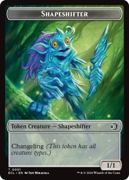 画像1: 多相の戦士/SHAPESHIFTER & マーフォーク/MERFOLK 【英語版】 [ECL-トークン] (1)