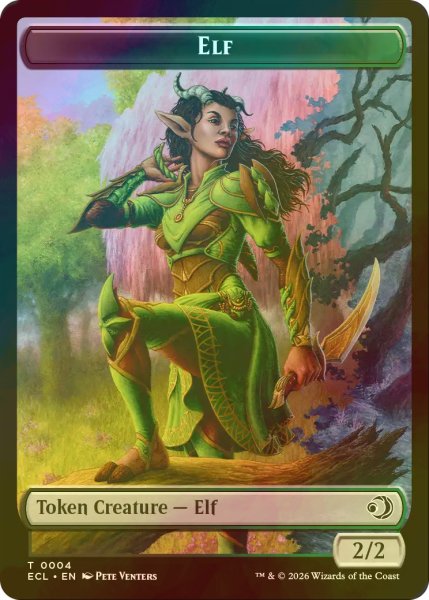 画像1: [FOIL] エルフ/ELF & 宝物/TREASURE 【英語版】 [ECL-トークン] (1)