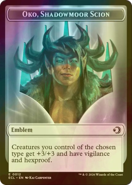 画像2: [FOIL] 大鹿/ELK & シャドウムーアの末裔、オーコ/OKO, SHADOWMOOR SCION 【英語版】 [ECL-トークン] (2)