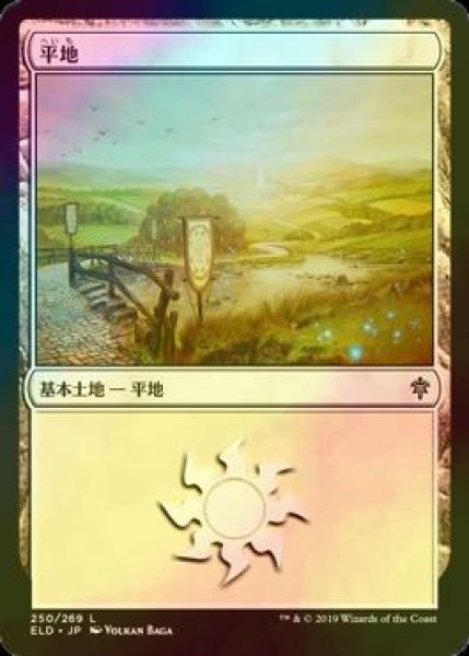 画像1: [FOIL] 平地/Plains No.250 【日本語版】 [ELD-土地C] (1)