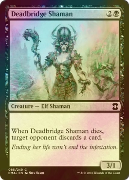 画像1: [FOIL] 死橋のシャーマン/Deadbridge Shaman 【英語版】 [EMA-黒C] (1)