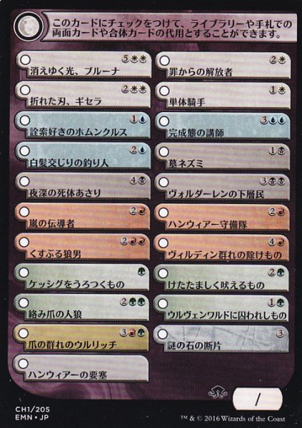 画像1: チェックリスト/CHECKLIST 【日本語版】 [EMN-トークン] (1)