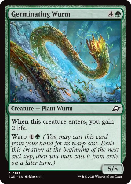 画像1: 発芽するワーム/Germinating Wurm 【英語版】 [EOE-緑C] (1)