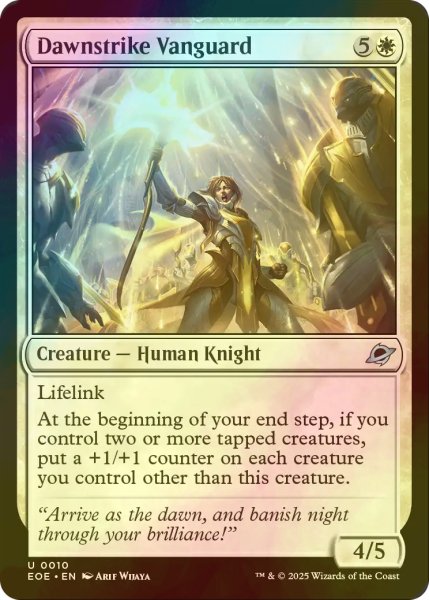 画像1: [FOIL] ドーンストライクの先兵/Dawnstrike Vanguard 【英語版】 [EOE-白U]*詳細要確認 (1)