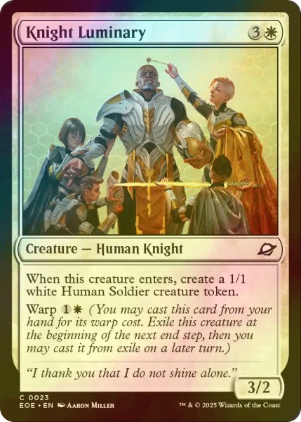 画像1: [FOIL] 騎士の指導者/Knight Luminary 【英語版】 [EOE-白C]*詳細要確認 (1)